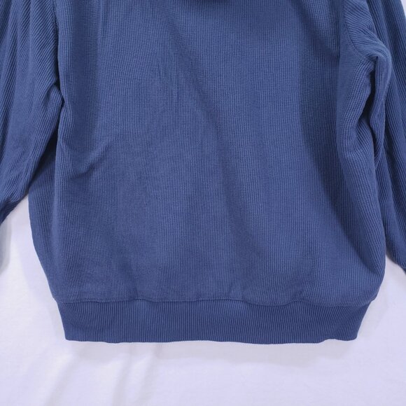 Northwest Territory Men's Blue Waffle Knit Full Zip Hoodie Sherpa Sweater XL - Picture 12 of 13